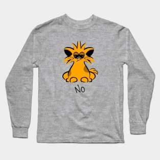 Cat says no - hilarious jokes - Funny animals - No cat Long Sleeve T-Shirt